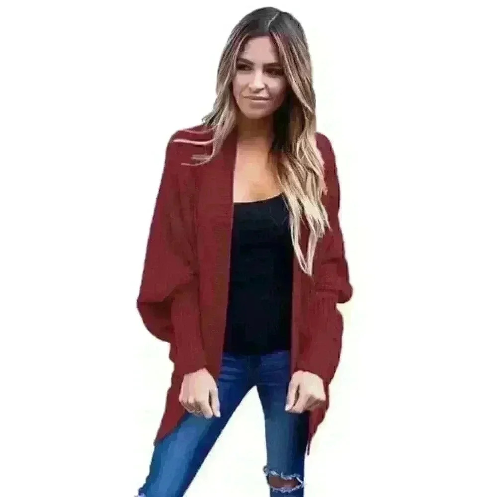 🏷Heavy knit cardigan red cable knit